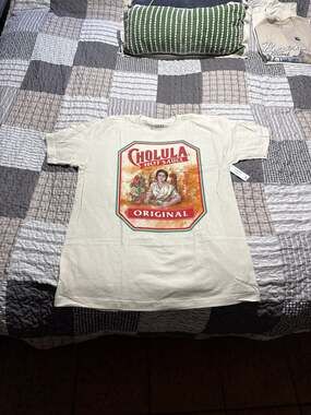 Cholula Hot Sauce Original Graphic Print Men's T-Shirt, Beige, Size L